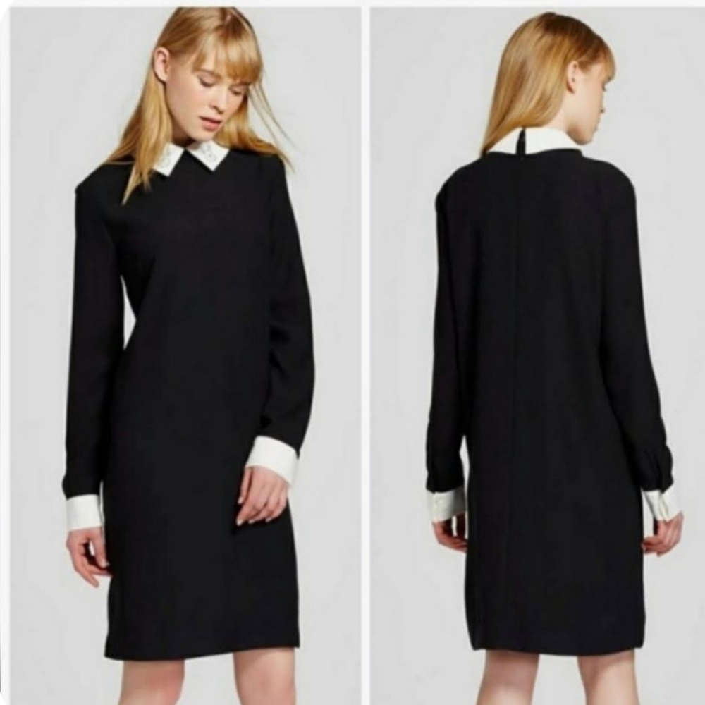 Victoria Beckham bunny shift dress. Black XS